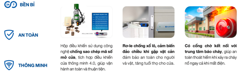 Tính năng an toàn và thông minh