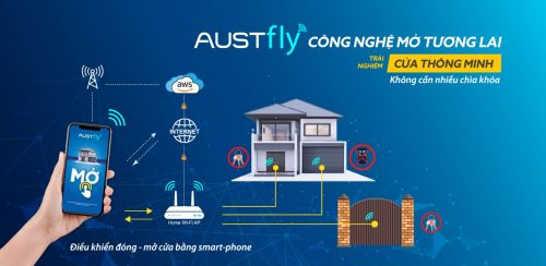 Điều khiển cửa cuốn bằng điện thoại qua app Austfly